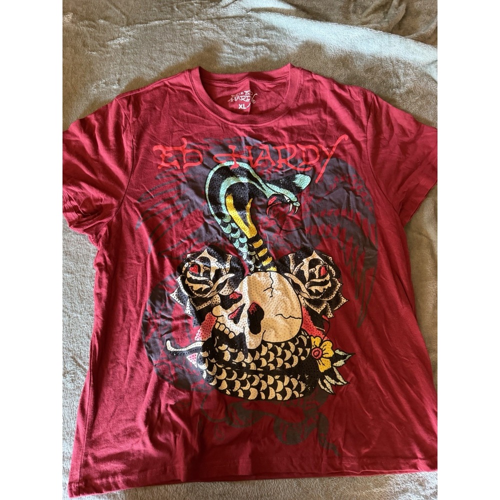 Ed Hardy Rhinestone Tshirt  XL